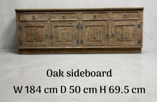 Large oak sideboard stripped - large,