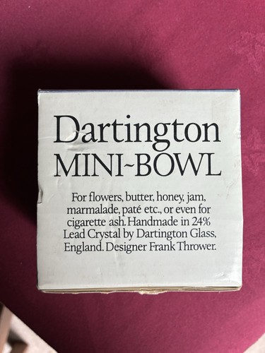 Dartington glass bowl - glass, never