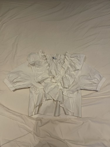 Zara cream ruffle off shoulder - cream,