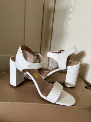 White wedged heeled sandal - wedged,