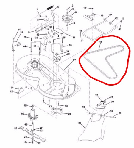 Cutter deck drive belt - drive,
