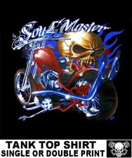 SOUL MASTER CUSTOM CHOPPER MOTORCYCLE RIDER BIKER V-TWIN ENGINE SKULL TANK TOP