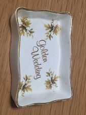 ROYAL SUTHERLAND H & M - PLATE - GOLDEN WEDDING VINTAGE ANTIQUE 