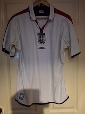 England 2004 Home Football Shirt Umbro Reversible Short Sleeve Mens Medium M