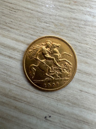 Gold half sovereign 1907 - ,