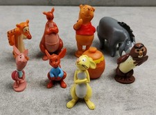 9x Winnie The Pooh Figures Bundle Pooh Eeyore Owl Rabbit Roo Piglet Free P&P 