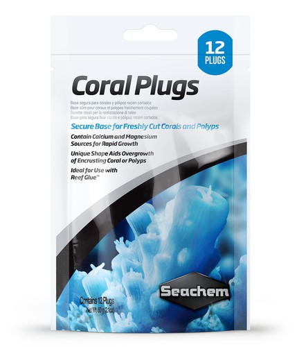 Seachem coral frag plugs - coral, pack