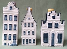 Delft KLM Bols Miniature Pottery Houses.   31, 58, 76