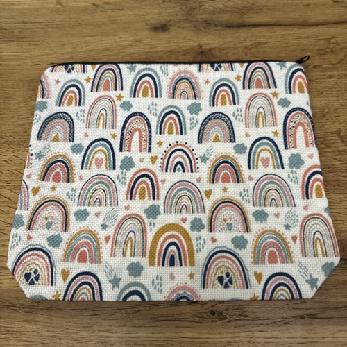 Rainbow pouch zipped makeup - rainbow,