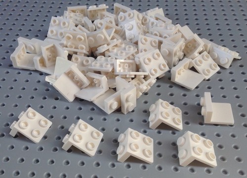 Lego white 2x2 1x2 - lego,