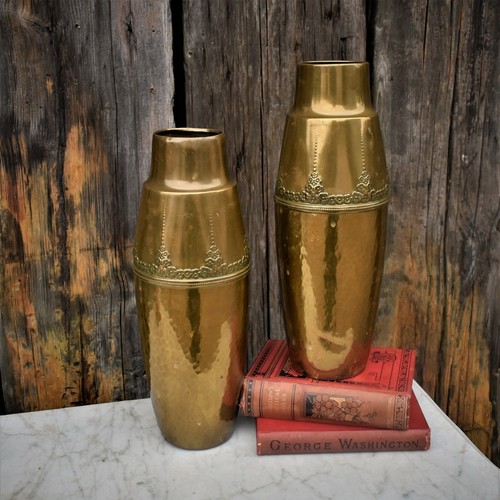 Antique wmf brass vases art - antique,