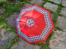 Vintage Retro Unbrella brolly Red 60s 50s small