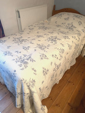 Vintage Blue and White Cotton Durham Style quilts x 2 doubles