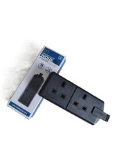 Black Permaplug 2 Gang 13A