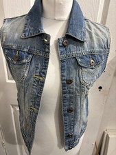 Vintage Ton Sur Ton Denim Waistcoat 12