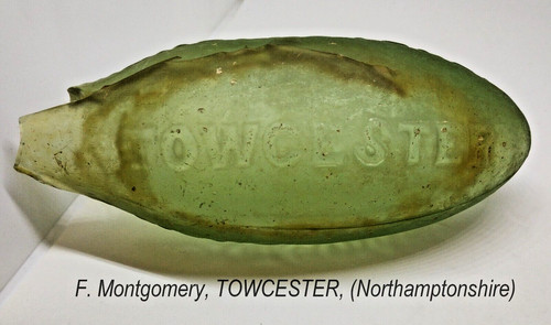 Antique green glass torpedo - antique,