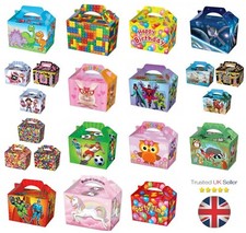  Party Food Boxes Loot Lunch Cardboard Gift Children's Kids Happy Birthday UK