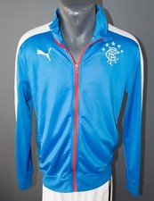 Glasgow Rangers Jacket Sweatshirt Blue Puma Football Mens Tracksuit Size S