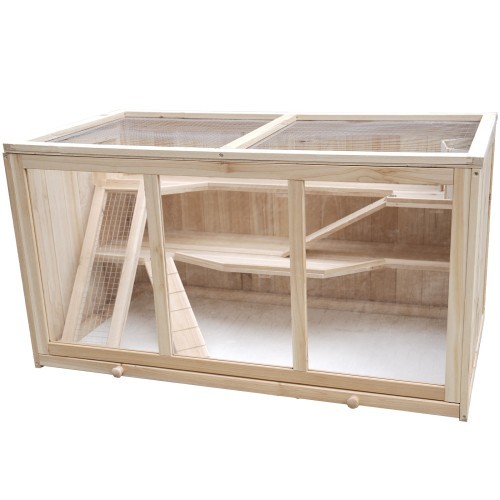 Large wooden hamster cage - large, with