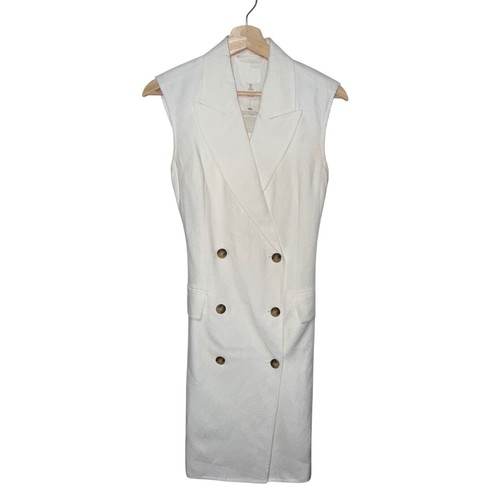 Linen blend sleeveless blazer - sleeveless,