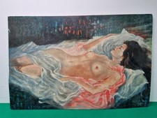 Unframed Folk Art Naive Nude