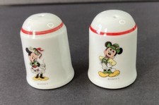 Small Ceramic Disney Salt & Pepper Pots Mickey & Minnie Reutters West Germany