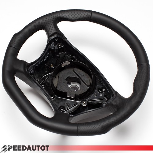 Flattened leather steering - leather,