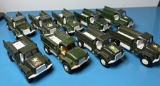 COLLECTION 9 VINTAGE RARE TOOTSIETOY 1940s U.S. ARMY MILITARY DEUCE HALF-TRUCKS 