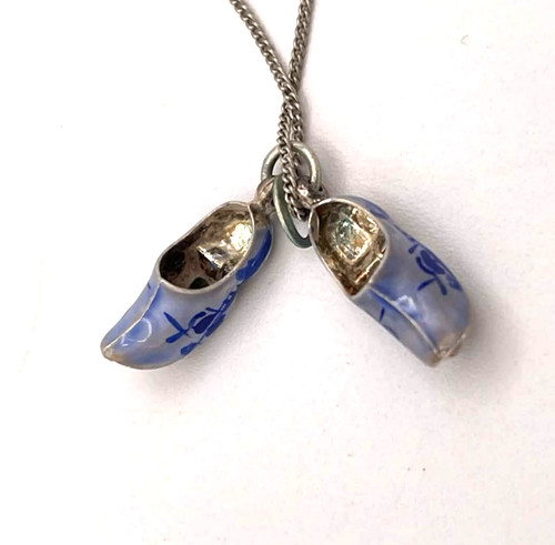 835 silver delft dutch clog - silver,