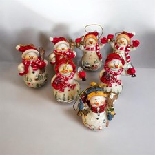 7 x Vintage Style Snowman