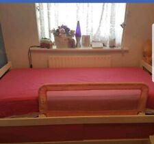 Single cabin bed in pink/white. With sliding doors, storage, solid pine wood. 