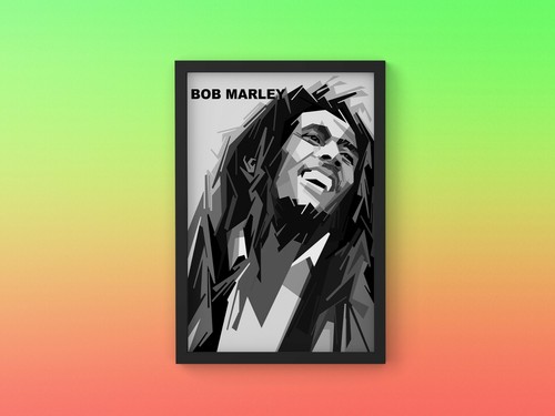 Bob marley jamaican poster - bob,