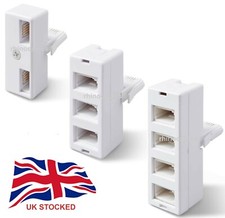 BT Telephone Adapter Socket 2/3/4 Way Phone UK Land Line Connector Splitter LOT
