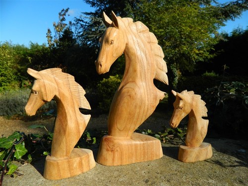 Wooden horse head carving - carving,