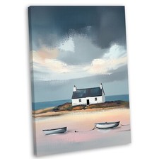 Scottish Beach Cottage Canvas