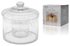 Stunning glass biscotti jar - glass,