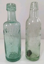 Antique Glass Bottle Duo