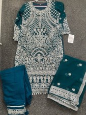 Blue Salwar Kameez Dupatta