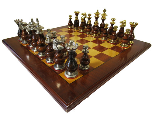 Vintage large chess set - vintage,