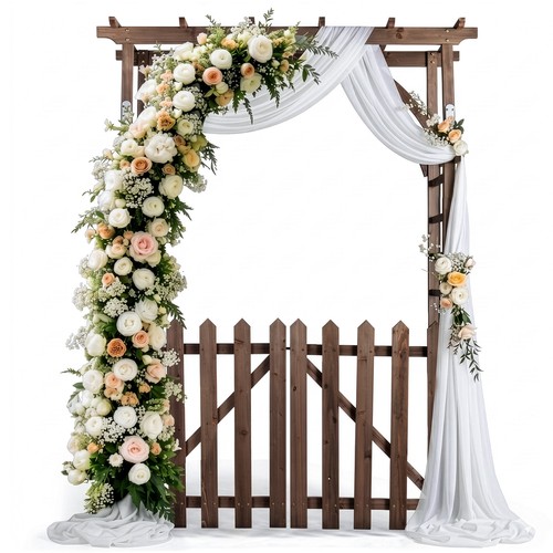 Wooden arbor arch with - ft,