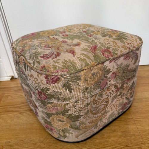 Vintage tapestry footstool - vintage,