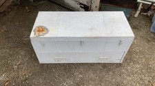 Vintage large metal trunk Toy Box Chest