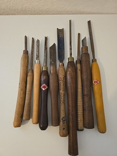 Job lot 10x woodturning tools - lot,