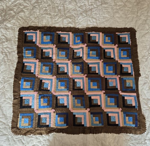 Antique amish crib quilt - crib, ~