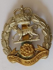 Royal Hampshire Regiment Cap Badge QC Bi-Metal Slider