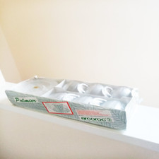 Vintage Arcoroc Tea Cups & Saucers Set 12 pc Palmier French Tempered Glass Set