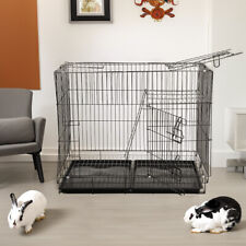 Small Animal Pet Cage Indoor Rabbit Guinea Pig House with Tray Wire Cages Hutch