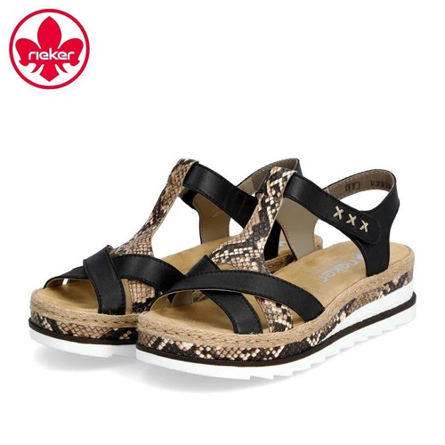 Rieker womens sandals black - rieker,