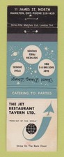 Matchbook Cover - Jet Restaurant Tavern Hamilton ON