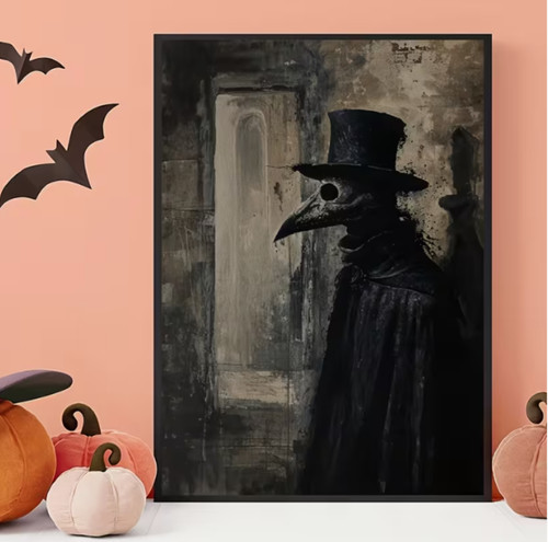 Plague doctor art print - doctor,